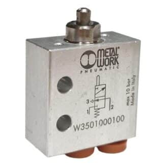 Venttiili 3/2 (NC) tappi-jousi Ø4mm 33-VME1-01/W3501000100