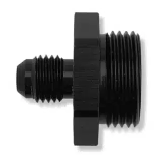 Jarruletku adapteri alumiini musta, AN4 - M22X1.5, uros - uros