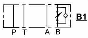 Virtauksensäätöventtiili Cetop 5 / NG10 50l/min 315bar, MTC-03-B-50-B