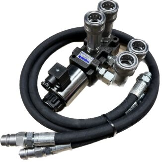 Lisälohkopaketti SVV90G12V 6/2-valintaventtiili SVV90 6/2-G12-12V 1/2" 90 L/min 12V/24V Täydellinen tuplaajaventtiili-paketti valmiina käyttöön!