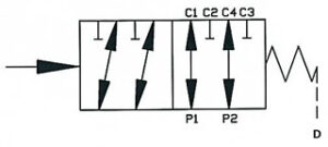 Paineohjattu 6/2 Suuntaventtiili R13/4", PJ6234