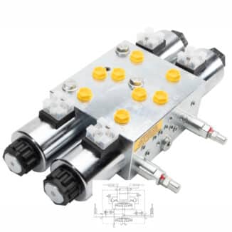 Sähköohjattu 8/3x2 suuntaventtiili R1/2", E8312PVLN