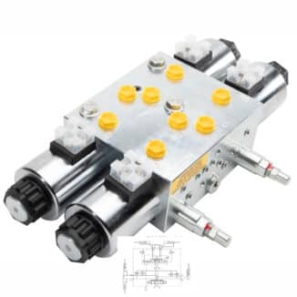 Sähköohjattu 8/3x2 suuntaventtiili R1/2", E8312PVUK