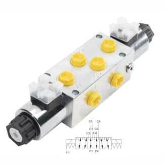Sähköohjattu 8/3 suuntaventtiili R3/8", E8338